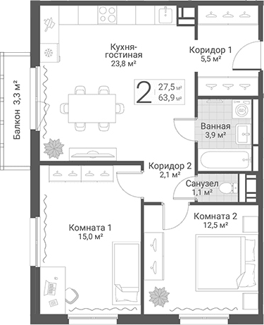 Планировка квартиры